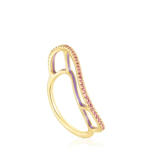 Pierścionek Ze Srebra Vermeil Z Rodolitami Gregal - Tous