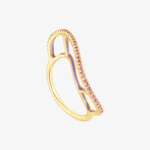 Pierścionek Ze Srebra Vermeil Z Rodolitami Gregal - Tous