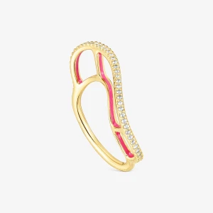 Pierścionek Ze Srebra Vermeil Z Topazami Gregal - Tous