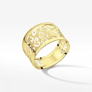 Pierścionek ze złota w serca Filipowicz