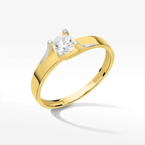 Pierścionek ze złota z białą cyrkonią Filipowicz