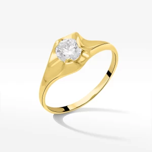 Pierścionek ze złota z białą cyrkonią Filipowicz