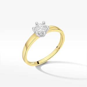 Pierścionek ze złota z białą cyrkonią Filipowicz