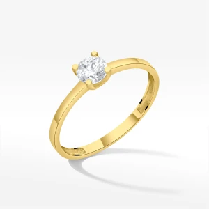 Pierścionek ze złota z białą cyrkonią Filipowicz