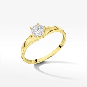 Pierścionek ze złota z białą cyrkonią Filipowicz