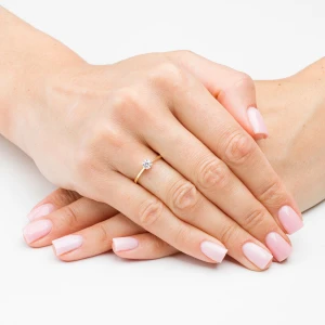 Pierścionek ze złota z białą cyrkonią Filipowicz