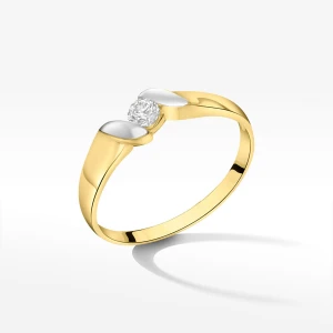 Pierścionek ze złota z białą cyrkonią Filipowicz