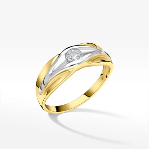 Pierścionek ze złota z białą cyrkonią Filipowicz