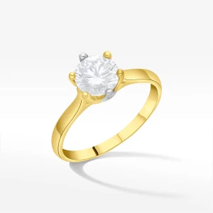 Pierścionek ze złota z białą cyrkonią Filipowicz