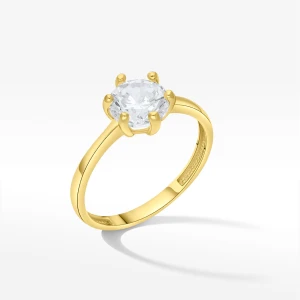 Pierścionek ze złota z białą cyrkonią Filipowicz