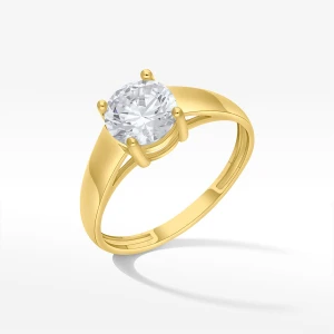 Pierścionek ze złota z białą cyrkonią Filipowicz