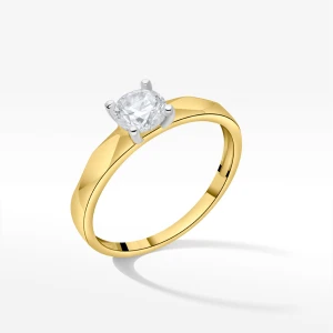 Pierścionek ze złota z białą cyrkonią Filipowicz