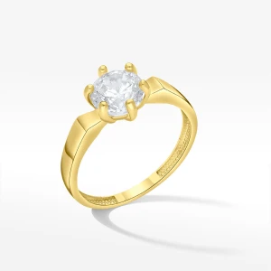 Pierścionek ze złota z białą cyrkonią Filipowicz