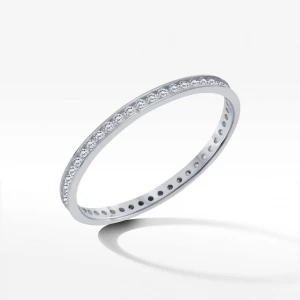 Pierścionek ze złota z białego złota z cyrkoniami Filipowicz