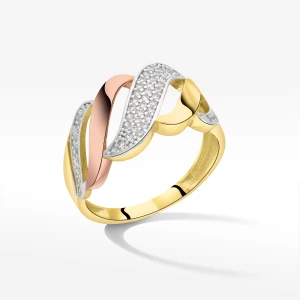 Pierścionek ze złota z białymi cyrkoniami Filipowicz