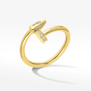 Pierścionek ze złota z białymi cyrkoniami Filipowicz