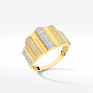 Pierścionek ze złota z białymi cyrkoniami Filipowicz