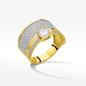 Pierścionek ze złota z białymi cyrkoniami Filipowicz