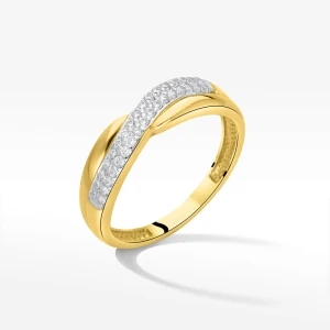 Pierścionek ze złota z białymi cyrkoniami Filipowicz