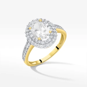 Pierścionek ze złota z białymi cyrkoniami Filipowicz