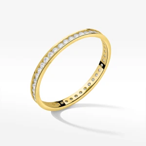 Pierścionek ze złota z białymi cyrkoniami Filipowicz