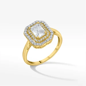 Pierścionek ze złota z białymi cyrkoniami Filipowicz