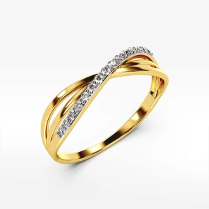 Pierścionek ze złota z białymi cyrkoniami Filipowicz