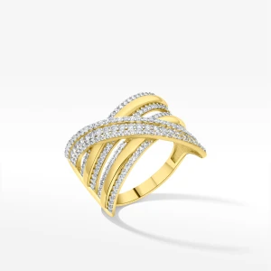 Pierścionek ze złota z białymi cyrkoniami Filipowicz