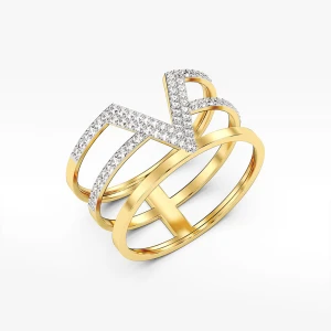 Pierścionek ze złota z białymi cyrkoniami Filipowicz