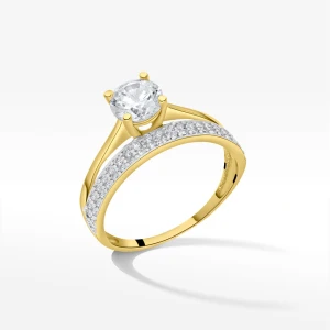 Pierścionek ze złota z białymi cyrkoniami Filipowicz