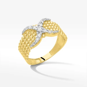 Pierścionek ze złota z białymi cyrkoniami Filipowicz