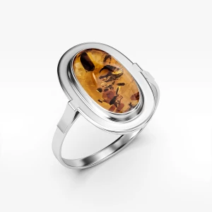 Pierścionek ze złota z bursztynem Filipowicz
