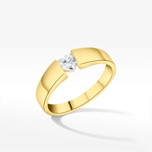 Pierścionek ze złota z cyrkonią w kształcie serca Filipowicz