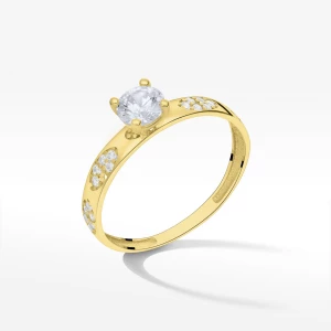 Pierścionek ze złota z cyrkoniami Filipowicz
