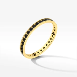 Pierścionek ze złota z czarnymi cyrkoniami Filipowicz