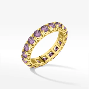 Pierścionek ze złota z fioletowymi cyrkoniami Filipowicz