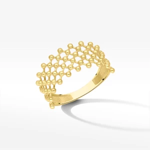 Pierścionek ze złota z kulkami Filipowicz
