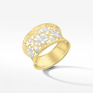 Pierścionek ze złota z kwiatkami Filipowicz