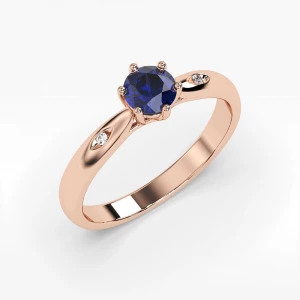 Pierścionek ze złota z szafirem i diamentami Filipowicz