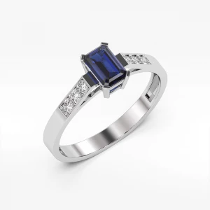 Pierścionek ze złota z szafirem i diamentami Filipowicz