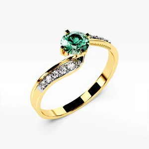Pierścionek ze złota z szmaragdem Filipowicz