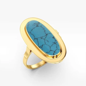 Pierścionek ze złota z turkusem Filipowicz