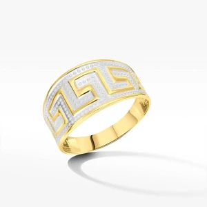 Pierścionek ze złota z wzorem greckim Filipowicz