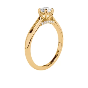 Pierścionek złoty z diamentami YES Hearts & Arrows - Trésor Trésor - Biżuteria YES