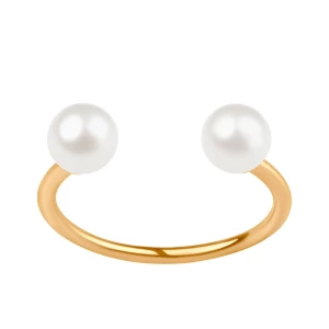 Pierścionek złoty z perłami - Pearls Pearls - Biżuteria YES