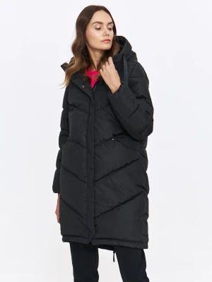 Pikowana gruba kurtka zimowa czarna Top Secret