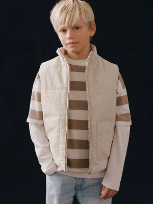 Pikowana kamizelka nieprzemakalna lodowy szary - Dzieci - lata - MANGO KIDS