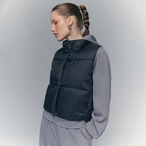 Pikowana kamizelka o krótszym kroju czarna House