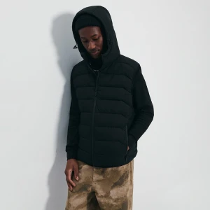 Pikowana kamizelka z kapturem czarna House