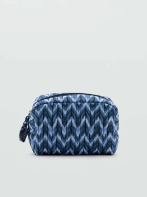Pikowana kosmetyczka ze wzorem tie-dye niebieski - Teen - Rozmiar uniwersalny - MANGO TEEN